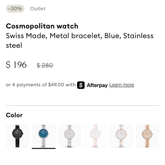 Swarovski NEW 

Swiss Made, Metal bracelet, Blue, Stainless steel - Picture 8 of 14